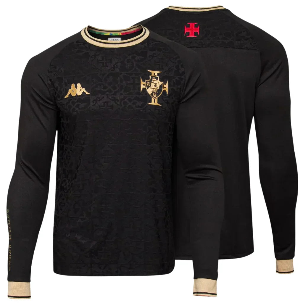 Camisa Vasco da Gama III Manga Longa Masculina - Preto