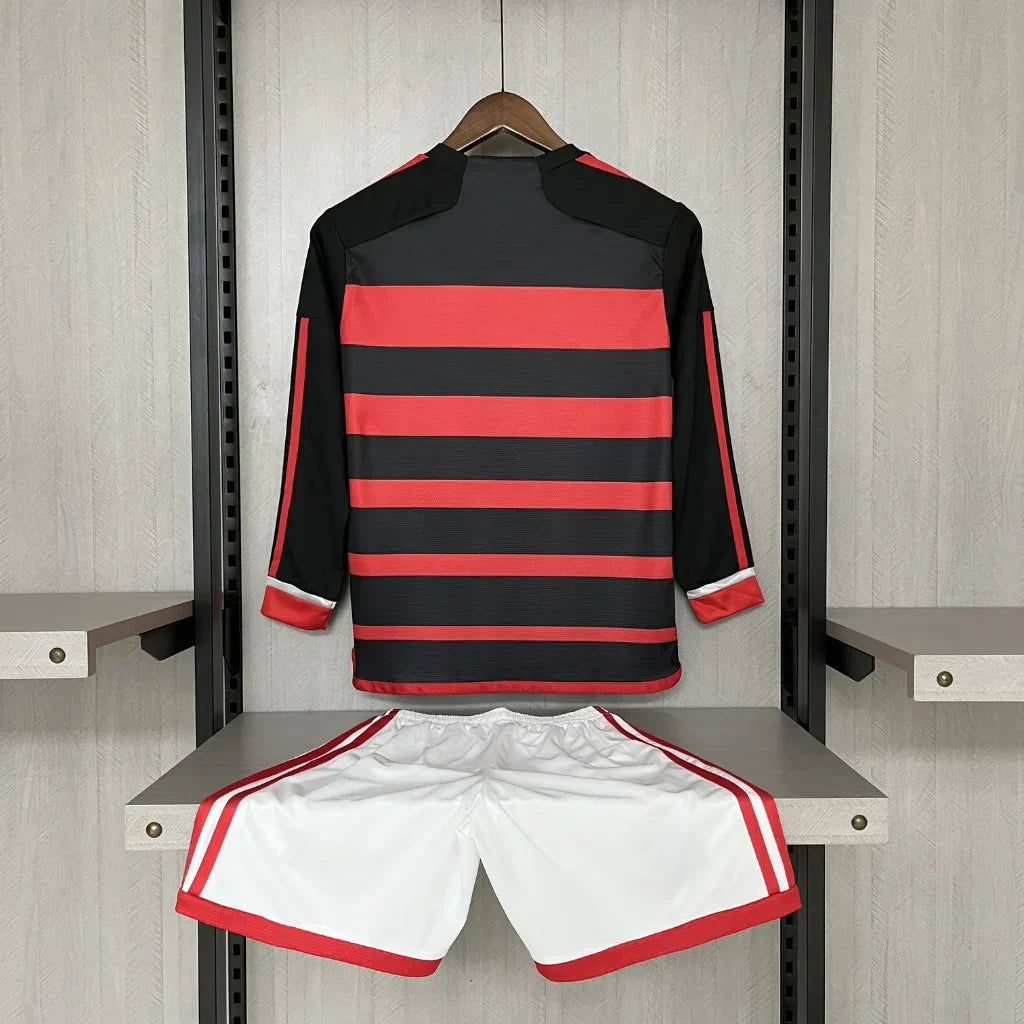 Conjunto Infantil Flamengo I 2024/25 Manga Longa