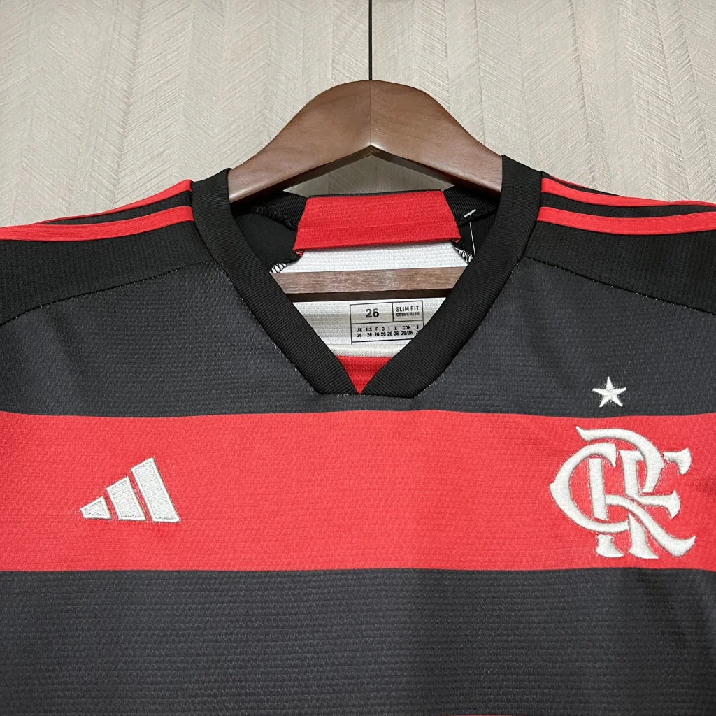 Conjunto Infantil Flamengo I 2024/25 Manga Longa