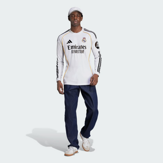 Camisa Real Madrid I 2025/26 Manga Longa