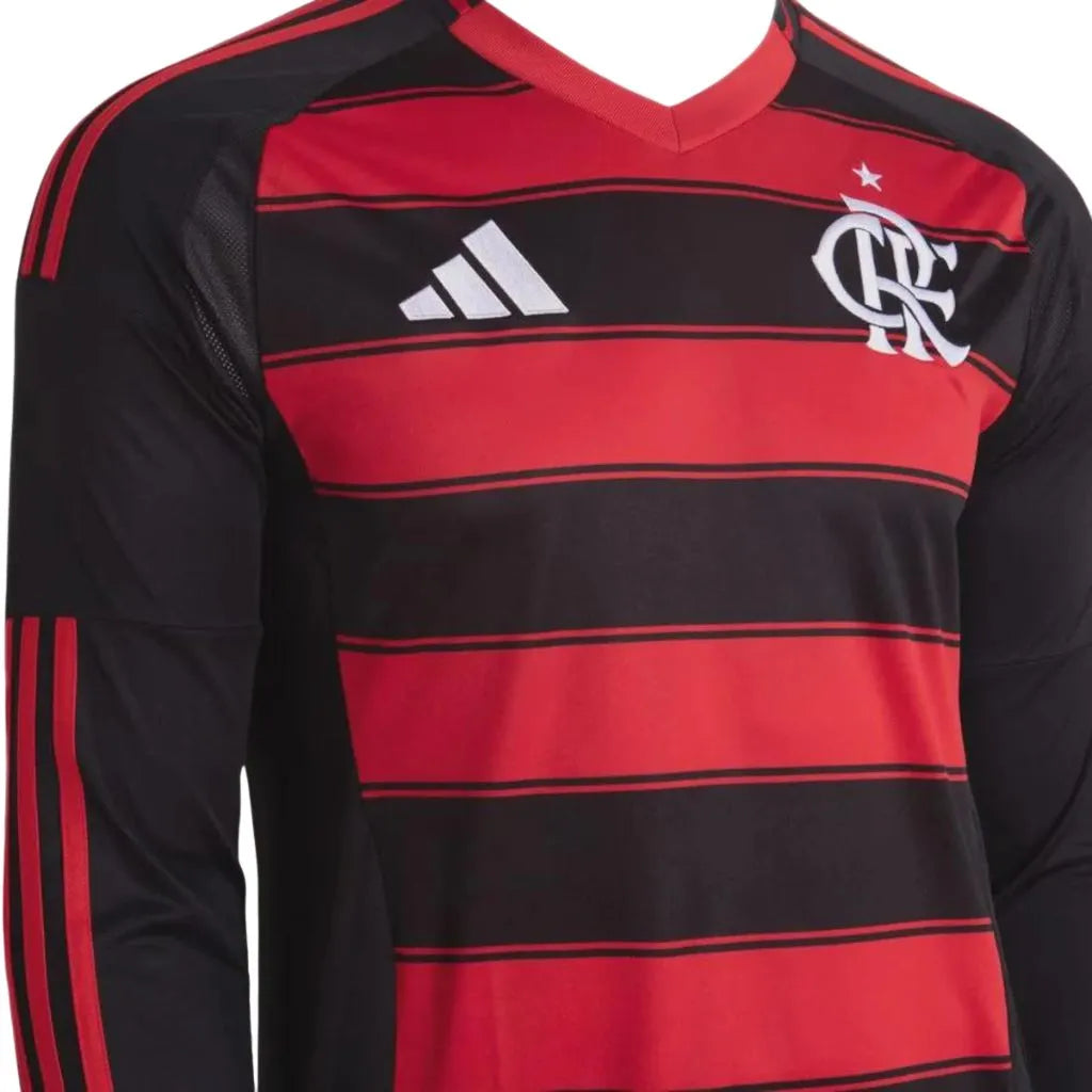 Camisa Masculina Flamengo I 2025/26 Manga Longa