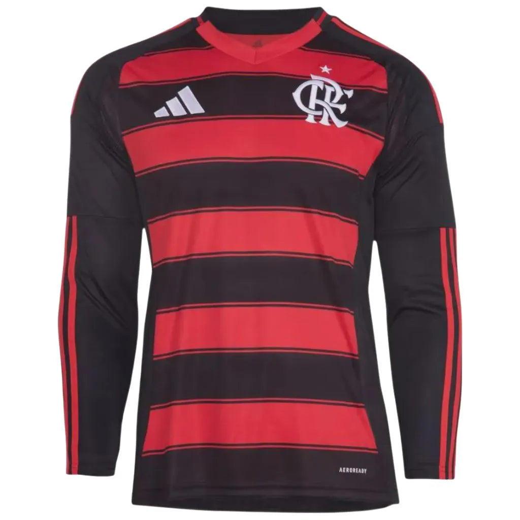 Camisa Masculina Flamengo I 2025/26 Manga Longa