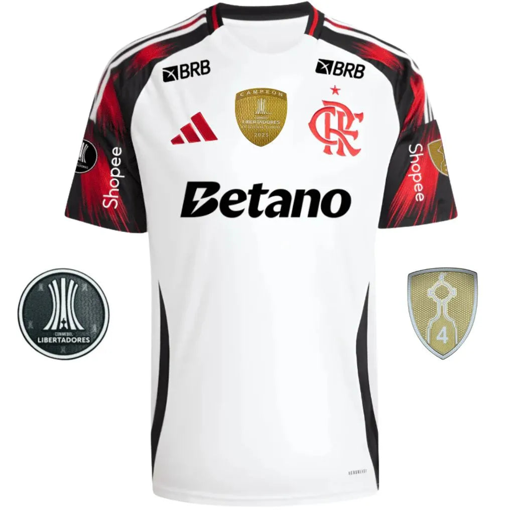 Camisa Masculina Flamengo II 2025/26 Patch Campeão Libertadores