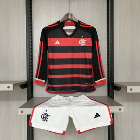 Conjunto Infantil Flamengo I 2024/25 Manga Longa