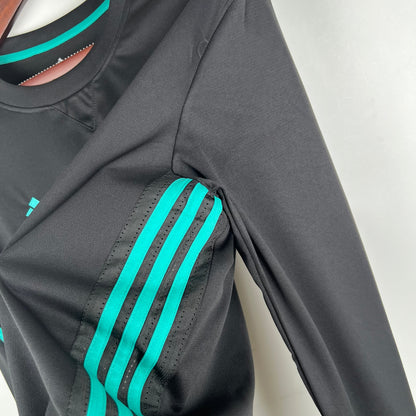CAMISA REAL MADRID MANGA LONGA RETRÔ AWAY 17/18