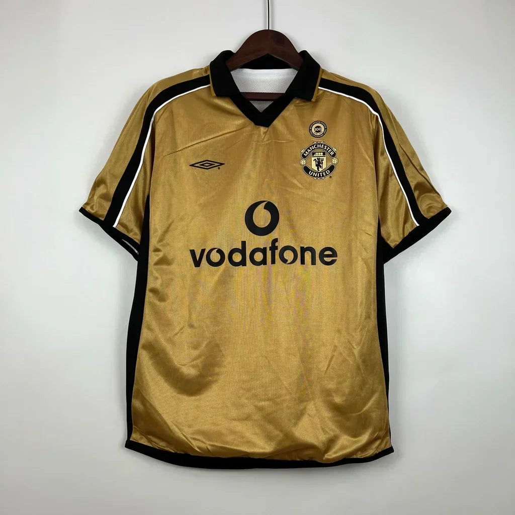 Camisa Masculina Retro Manchester United 100 anos Dupla Face 2002 - Torcedor