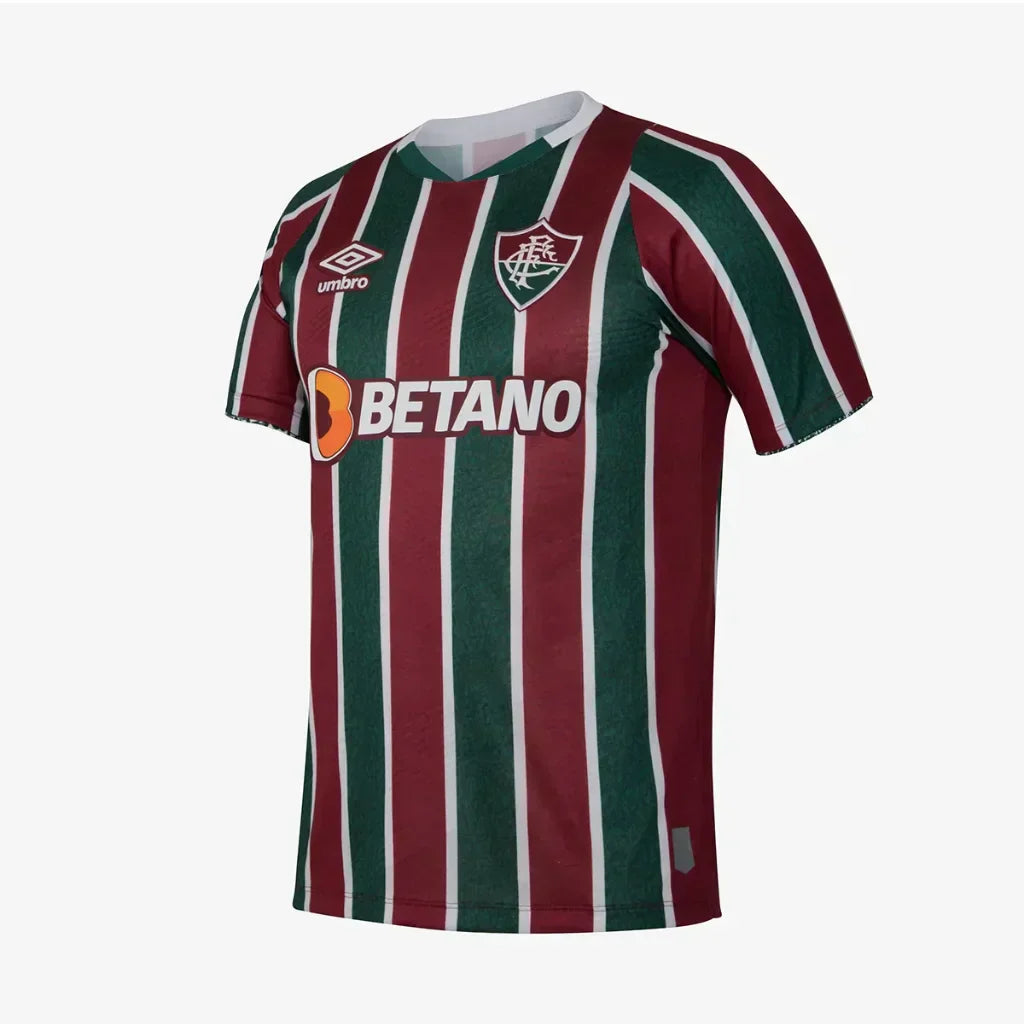 Camisa Masculina Fluminense I 2023/24 Patchs Campeão Libertadores