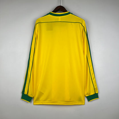 CAMISA RETRÔ MANGA LONGA BRASIL HOME 97/98