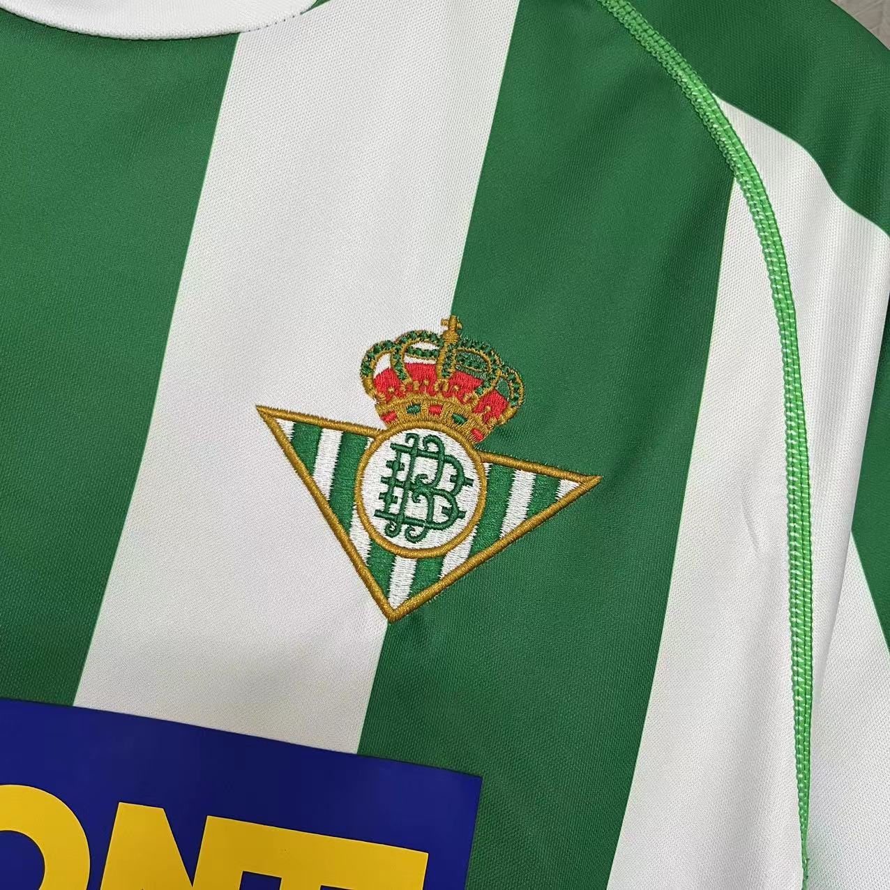 CAMISA RETRÔ REAL BÉTIS HOME 01/02
