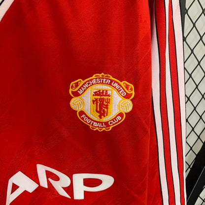 CAMISA RETRÔ MANCHESTER UNITED HOME MANGA LONGA 86/88