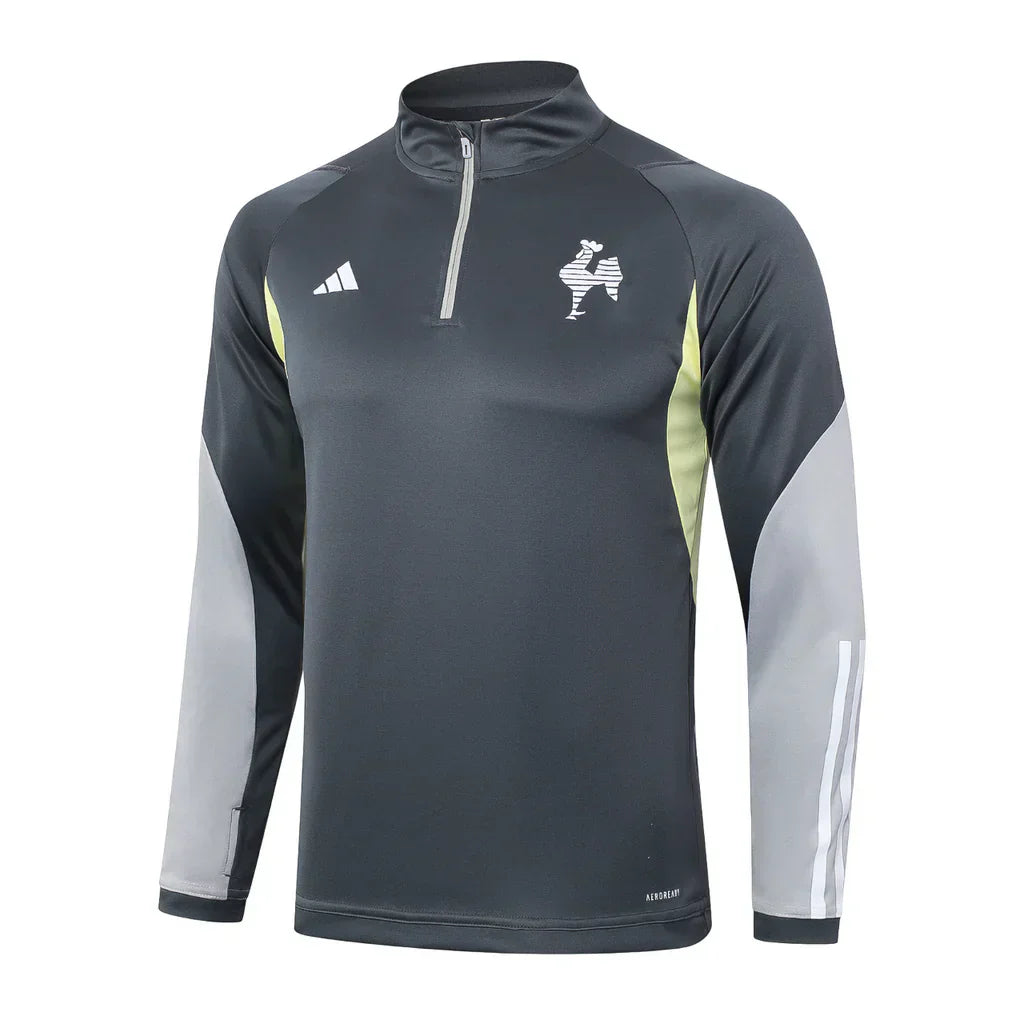 Conjunto Galo Zíper Curto Treino Cinza Escuro 2024/25