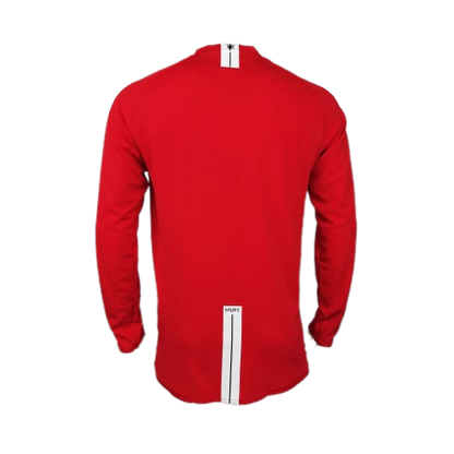Camisa Retrô Manchester United 2007/08 Manga Longa Edição Champions League