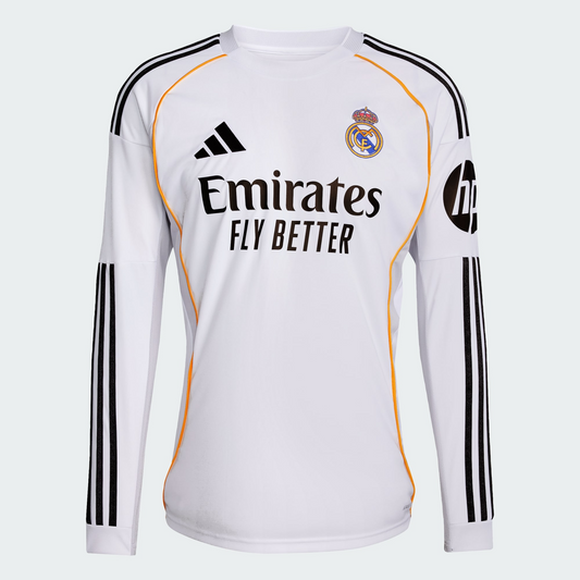 Camisa Real Madrid I 2025/26 Manga Longa
