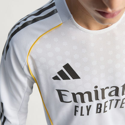 Camisa Masculina Real Madrid I 2025/26 Manga Longa Authentic