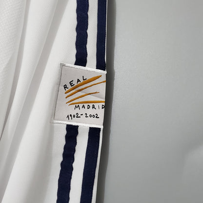CAMISA REAL MADRID MANGA LONGA RETRÔ HOME 2002