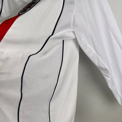 CAMISA RETRÔ INGLATERRA HOME MANGA LONGA 2002