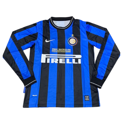 CAMISA RETRÔ MANGA LONGA INTER DE MILÃO HOME 09/10