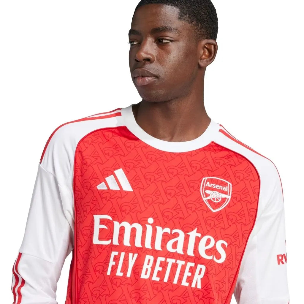 Camisa Masculina Arsenal Home 2025/26 Manga Longa