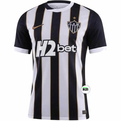Camisa Atlético Mineiro Home 2026/27 Nike listrada preta e branca masculina