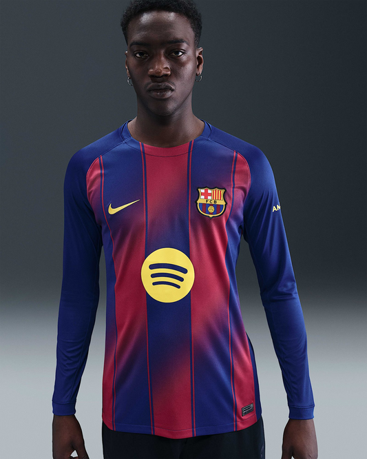 Camisa Masculina Barcelona I 2025/26 Manga Longa