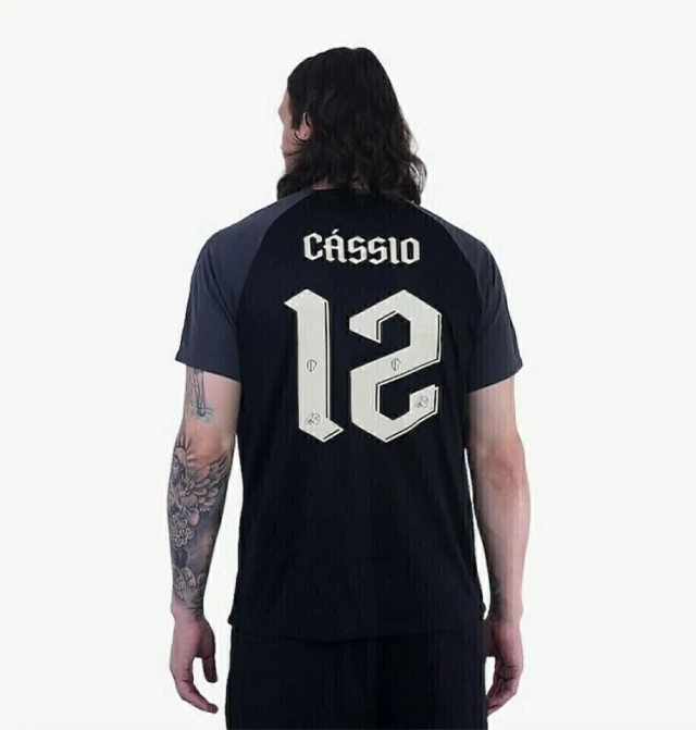 CAMISA TIMAO CÁSSIO TORCEDOR PRETA