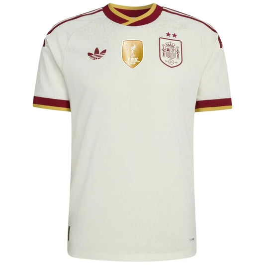 Camisa Masculina Espanha II 26 Campeã do Mundo 2 Estrelas + Patch de Campeã