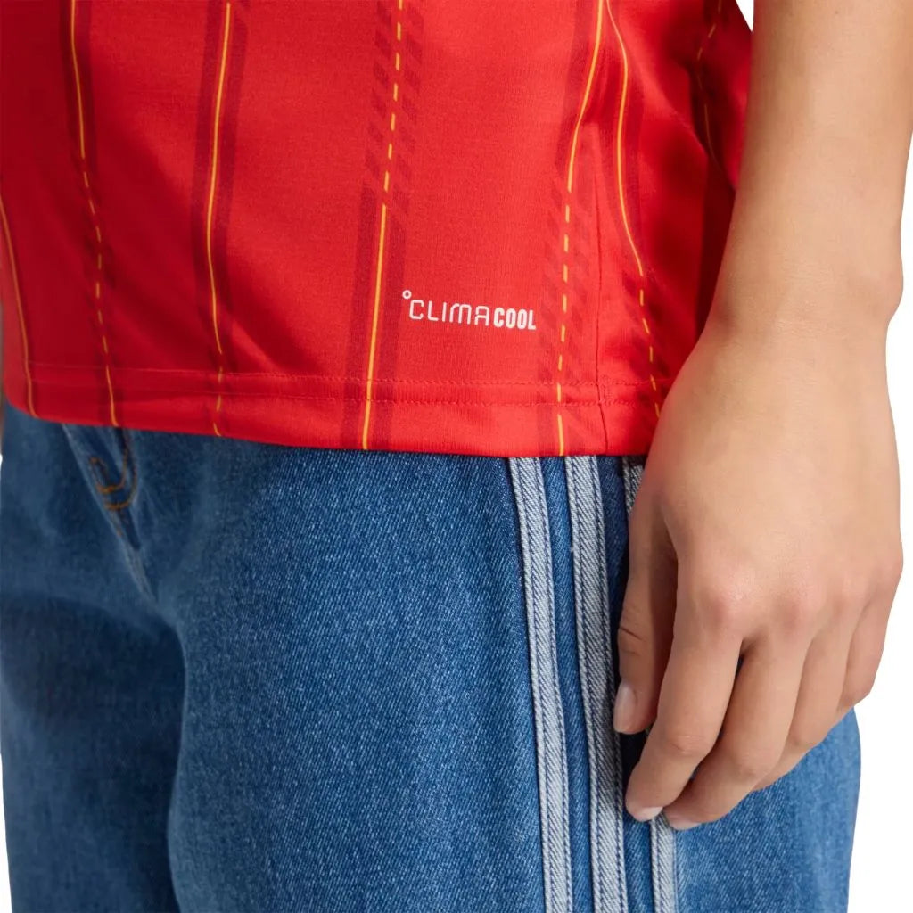 Camisa Feminina Espanha I 26 Campeã do Mundo 2 Estrelas + Patch de Campeã