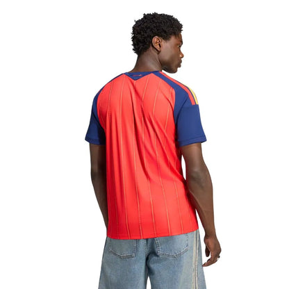 Camisa Masculina Espanha Home 2026 Campeã do Mundo com duas estrelas vista traseira.