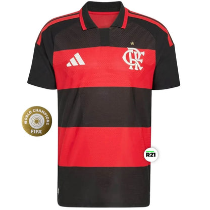 Camisa Flamengo Authentic 2026 modelo jogador Adidas frente com patch de participação no Super Mundial 25