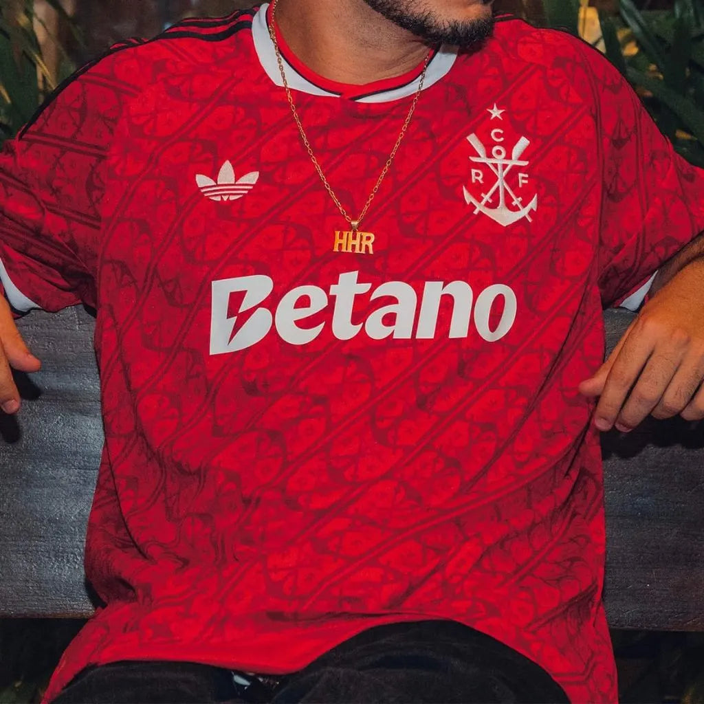 Camisa Masculina Flamengo Third 2026/27 Adidas vista close frontal cantor.