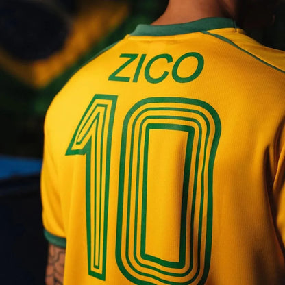 Camisa Masculina Flamengo Zico 26 Amarela