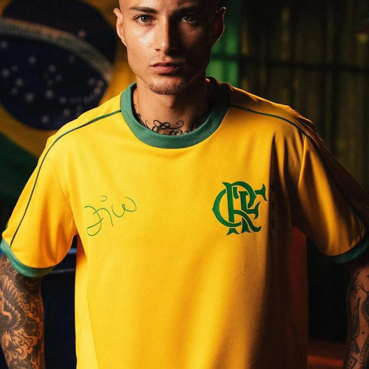 Camisa Masculina Flamengo Zico 26 Amarela