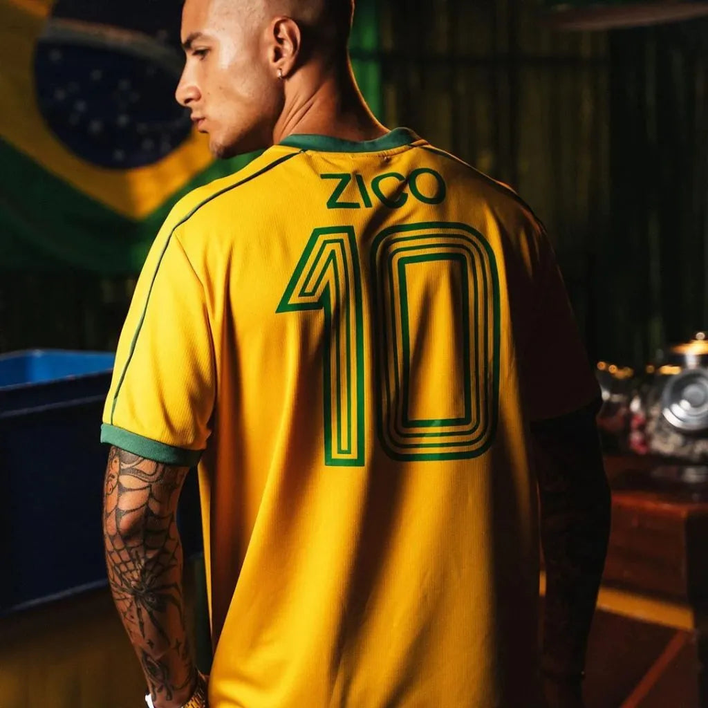 Camisa Masculina Flamengo Zico 26 Amarela