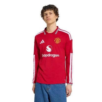 Camisa Masculina Manchester United Home 2026/27 Manga Longa