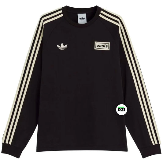 Camiseta Tour Oásis x Adidas Preta Manga Longa