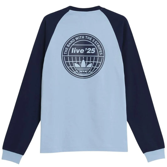 Camiseta Tour Oásis x Adidas Azul Manga Longa