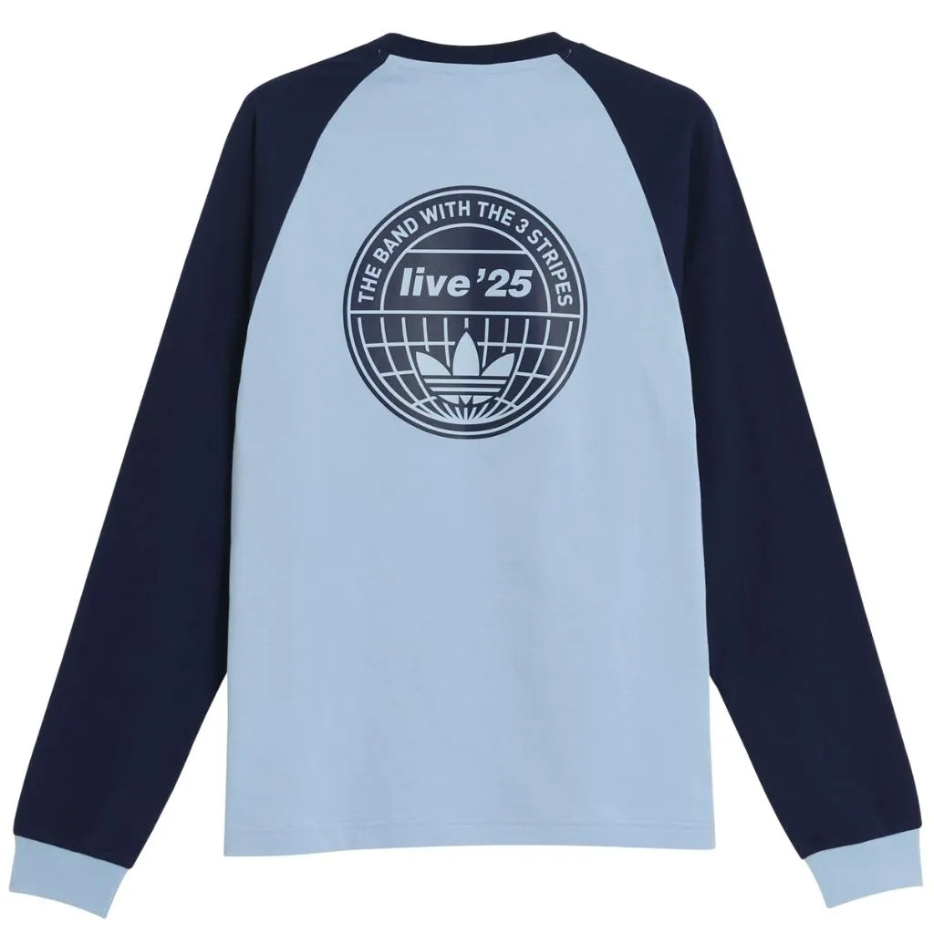 Camiseta Tour Oásis x Adidas Azul Manga Longa