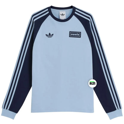 Camiseta Tour Oásis x Adidas Azul Manga Longa