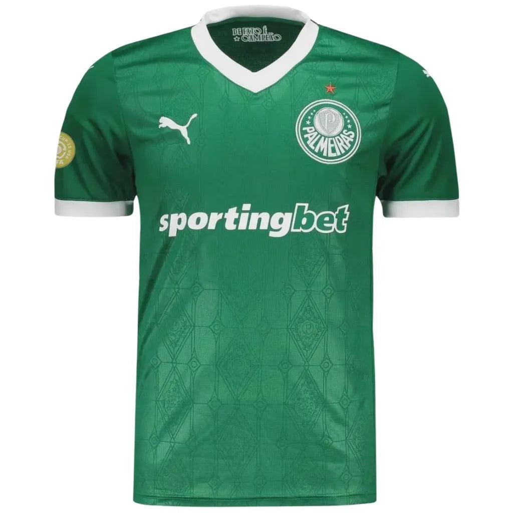 Camisa Masculina Palmeiras Puma I 2025/26 com Patch Mundial