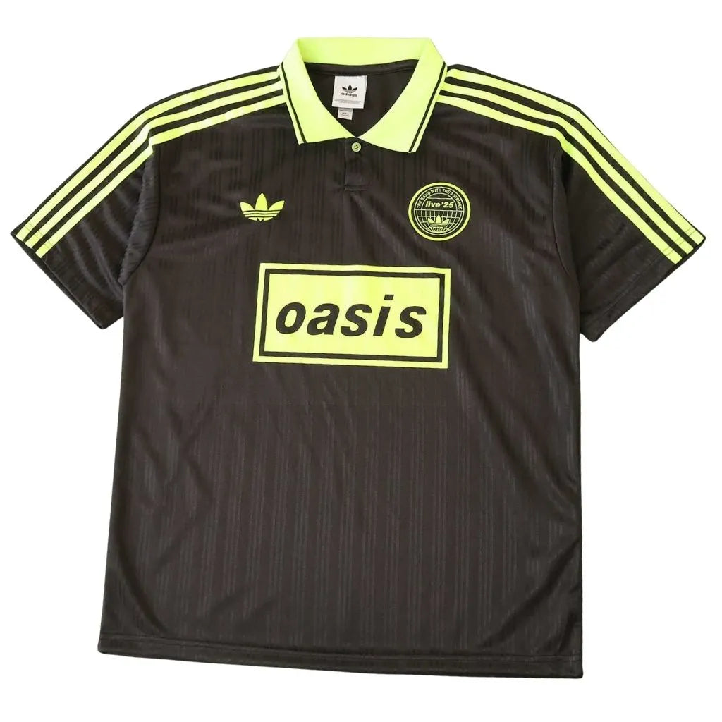 Camisa Polo Tour Oásis x Adidas Preta e Verde
