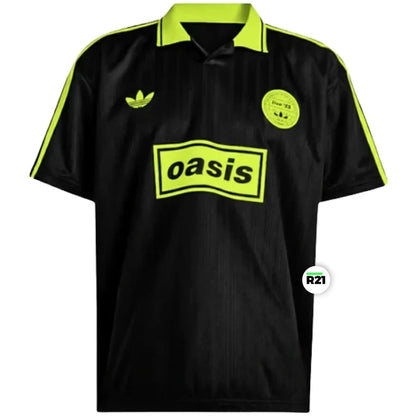 Camisa Polo Tour Oásis x Adidas Preta e Verde