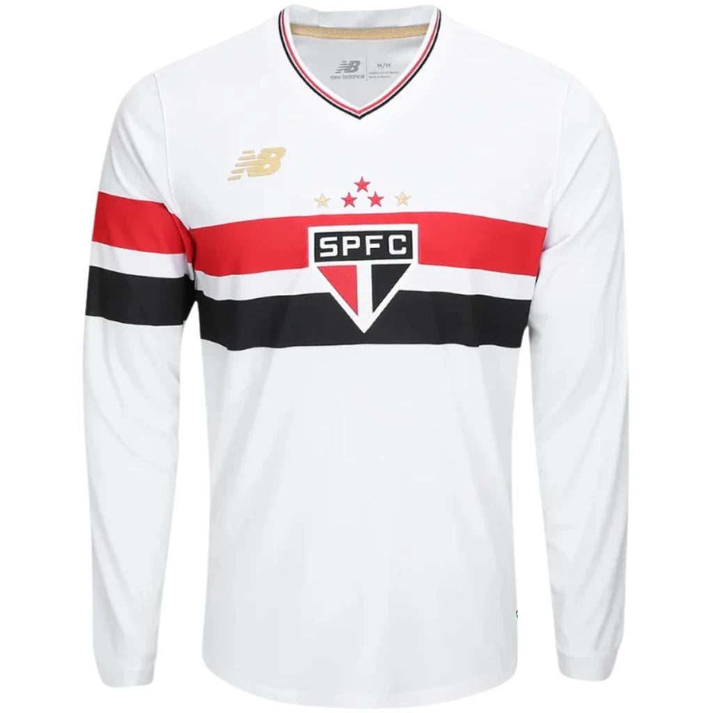 Camisa Masculina São Paulo I 2025/26 Manga Longa