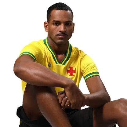 Camisa Masculina Vasco Brasil Amarela
