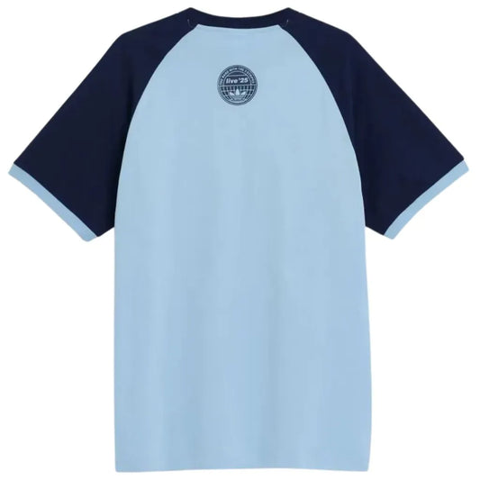 Camisa Tour Oásis x Adidas 3 Listras Azul
