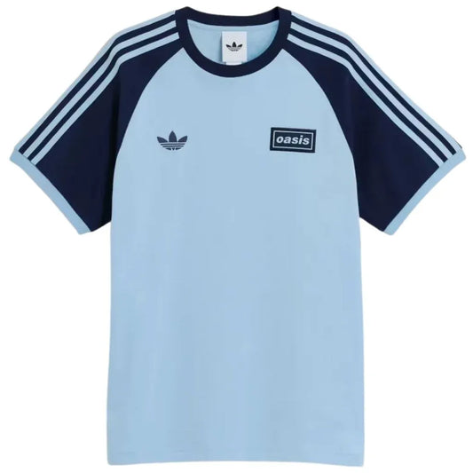 Camisa Tour Oásis x Adidas 3 Listras Azul