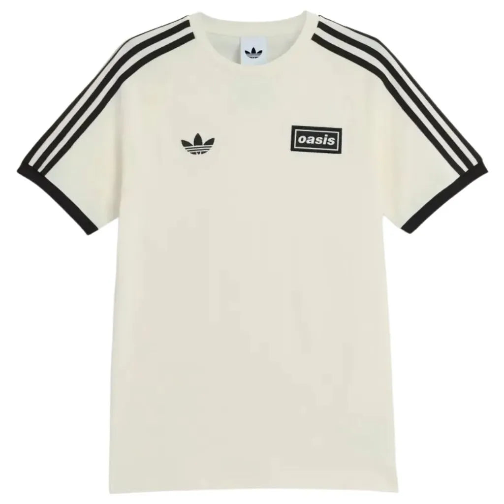 Camisa Tour Oásis x Adidas 3 Listras Branca