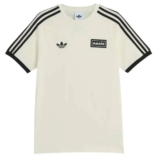 Camisa Tour Oásis x Adidas 3 Listras Branca