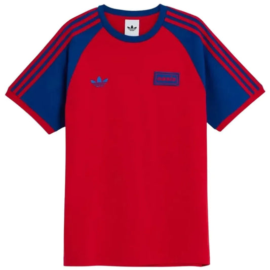 Camisa Tour Oásis x Adidas 3 Listras Vermelha