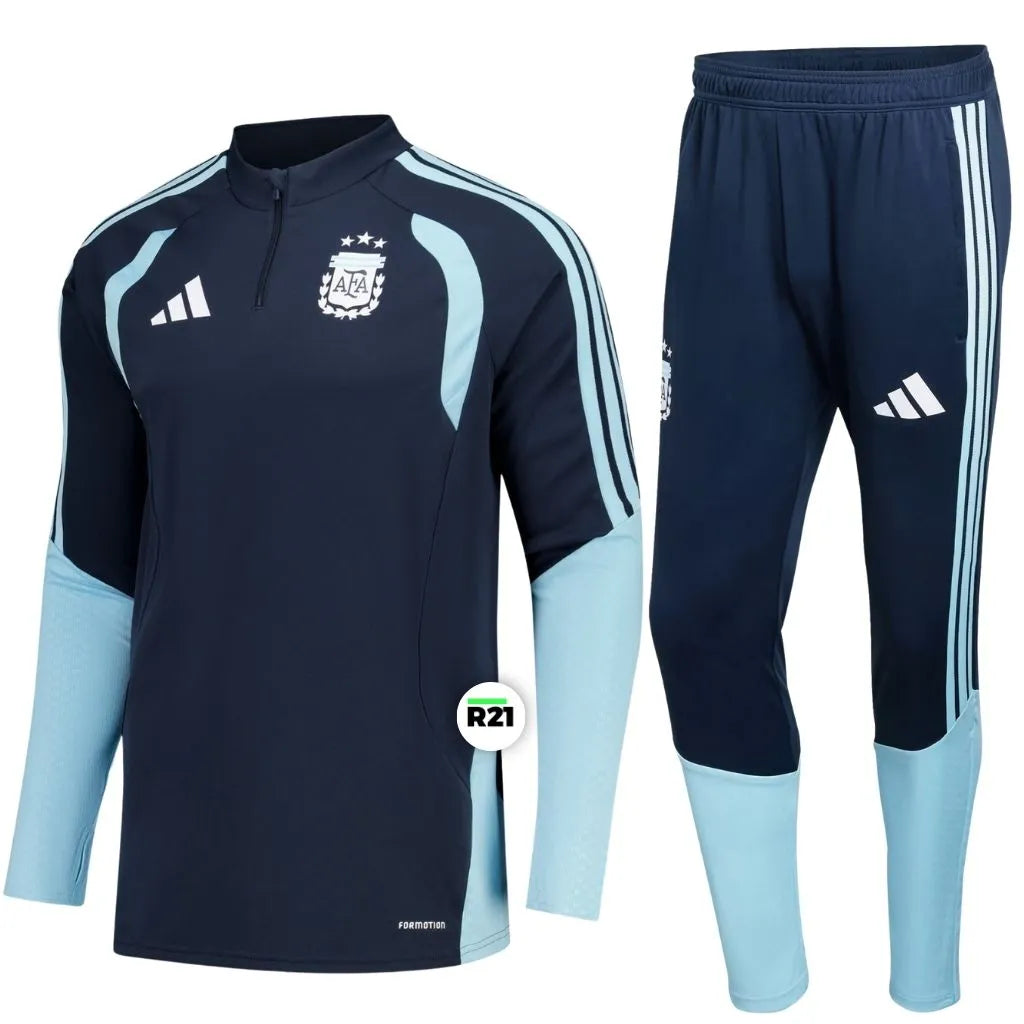 Conjunto de Treino Meio Ziper Argentina I 26