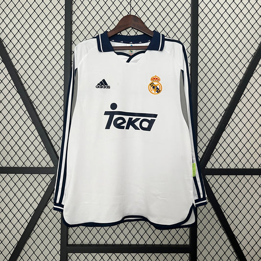CAMISA REAL MADRID MANGA LONGA RETRÔ HOME 00/01